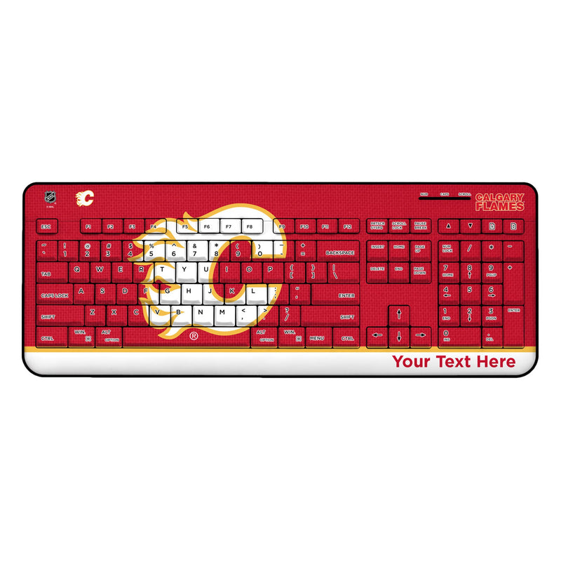 Calgary Flames Personalized Endzone Solid Wireless USB Keyboard