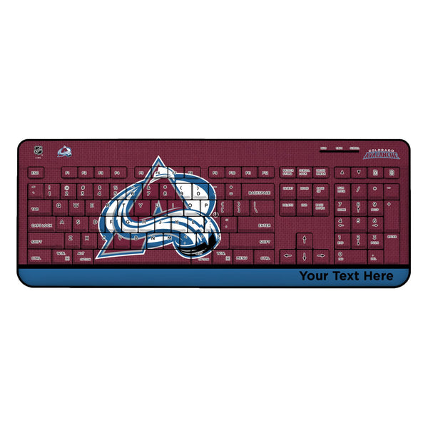 Colorado Avalanche Personalized Endzone Solid Wireless USB Keyboard