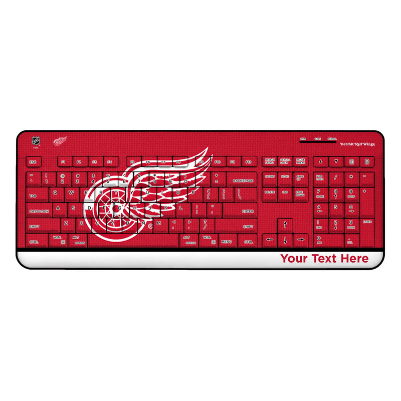 Detroit Red Wings Personalized Endzone Solid Wireless USB Keyboard
