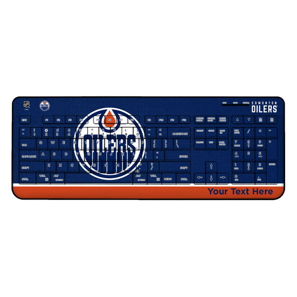 Edmonton Oilers Personalized Endzone Solid Wireless USB Keyboard