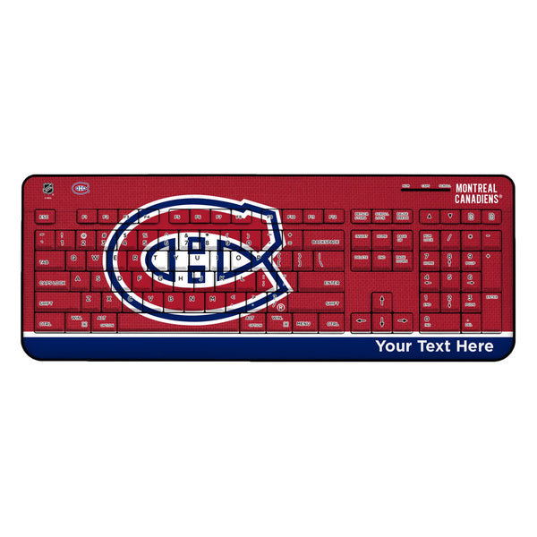 Montreal Canadiens Personalized Endzone Solid Wireless USB Keyboard