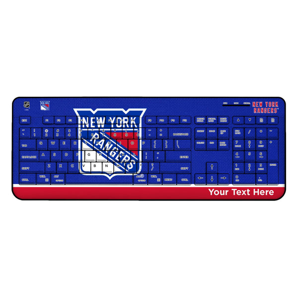 New York Rangers Personalized Endzone Solid Wireless USB Keyboard