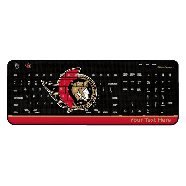 Ottawa Senators Personalized Endzone Solid Wireless USB Keyboard
