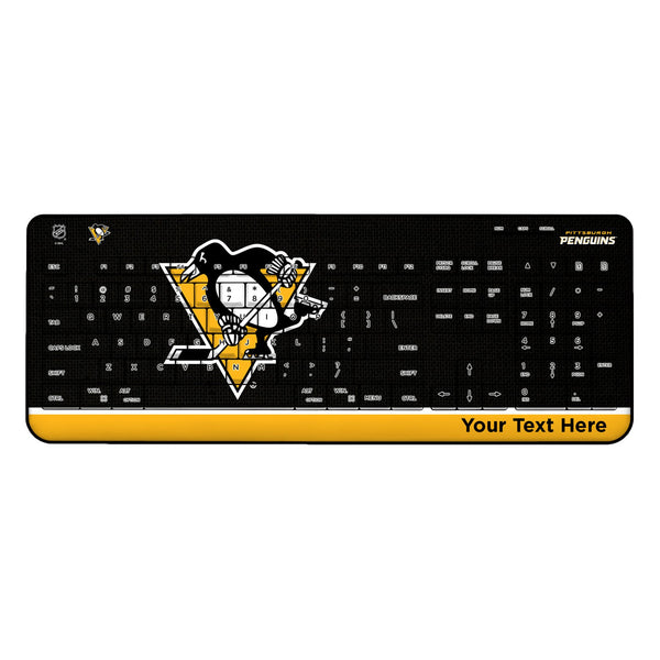 Pittsburgh Penguins Personalized Endzone Solid Wireless USB Keyboard