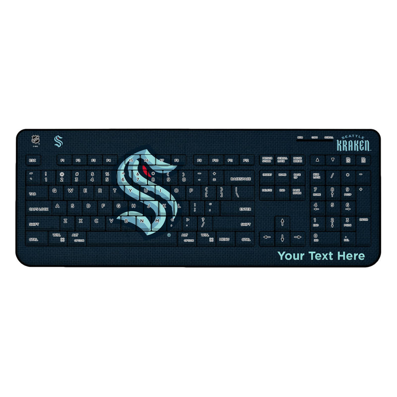 Seattle Kraken Personalized Endzone Solid Wireless USB Keyboard