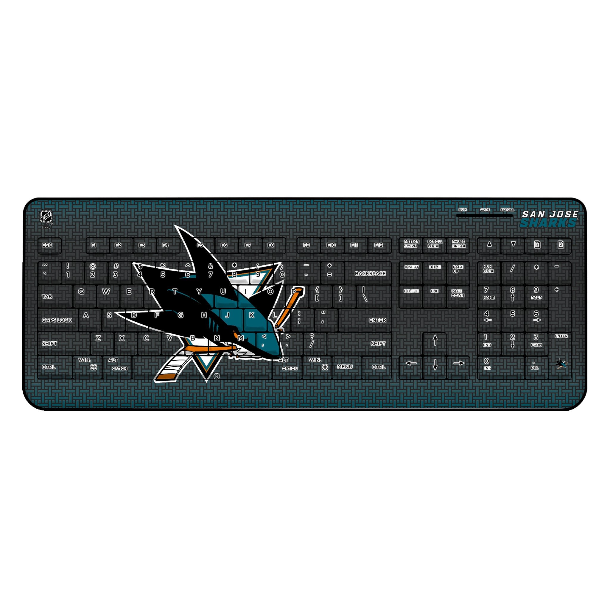 San Jose Sharks Linen Wireless USB Keyboard