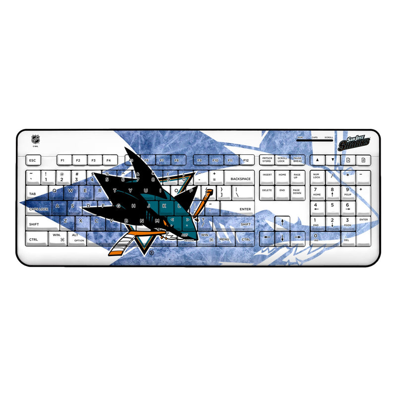 San Jose Sharks Ice Tilt Wireless USB Keyboard