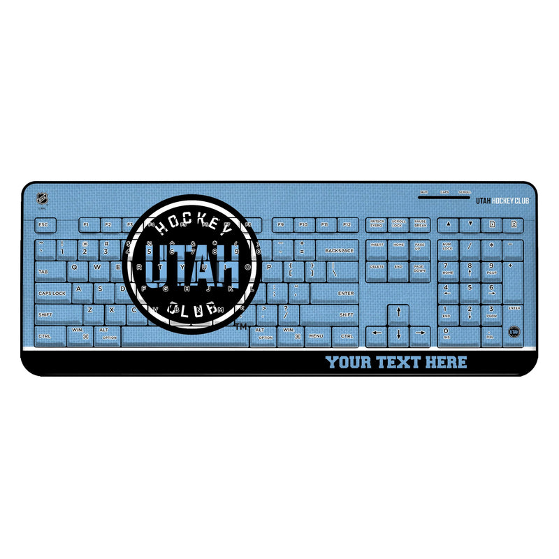 Utah Hockey Club Personalized Endzone Solid Wireless USB Keyboard