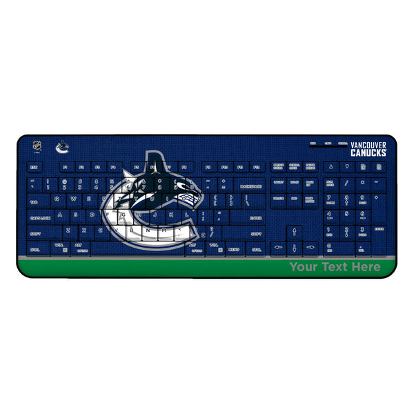 Vancouver Canucks Personalized Endzone Solid Wireless USB Keyboard