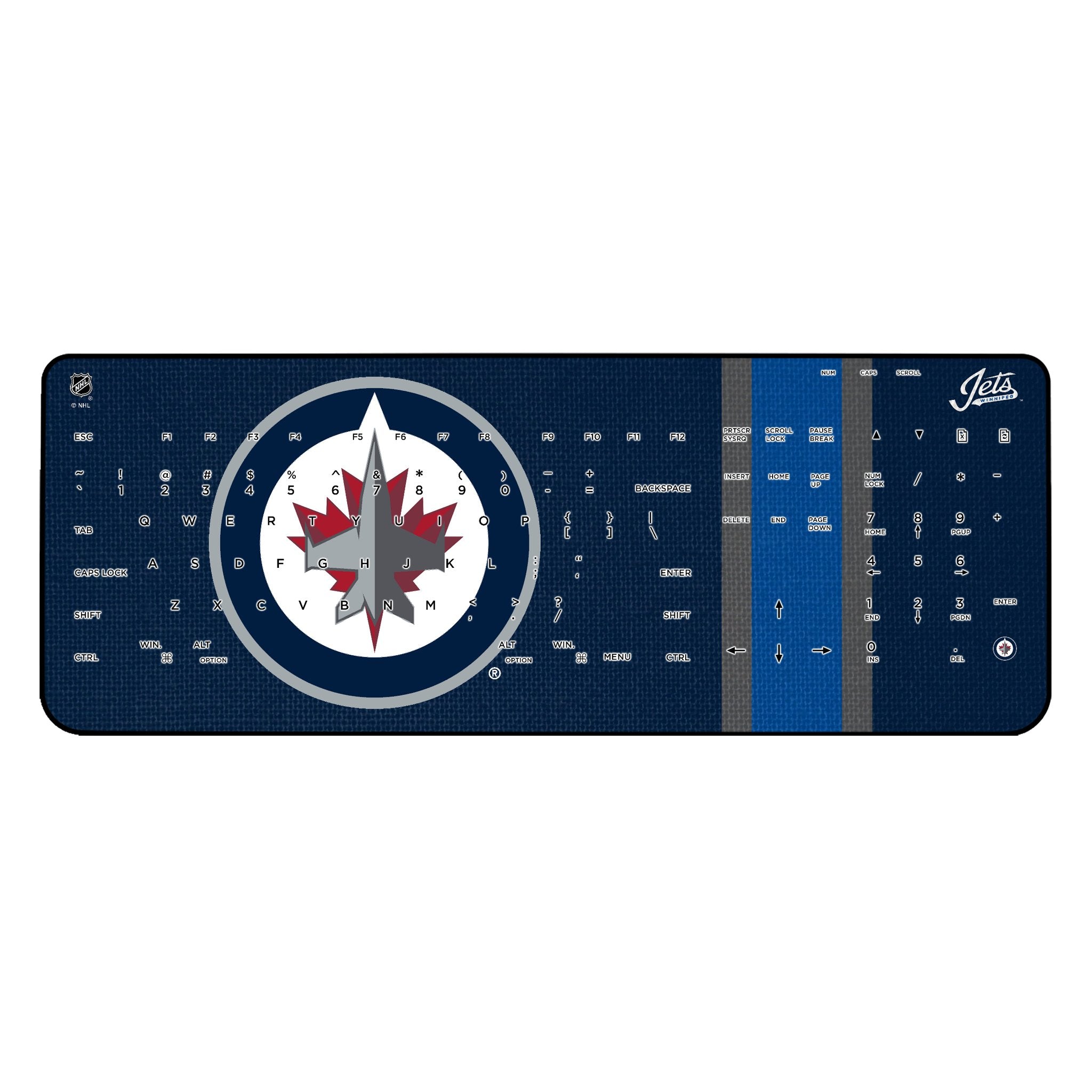 Winnipeg Jets Stripe Wireless USB Keyboard