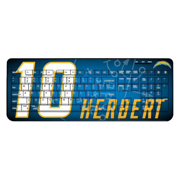 Justin Herbert Los Angeles Chargers 10 Ready Wireless USB Keyboard