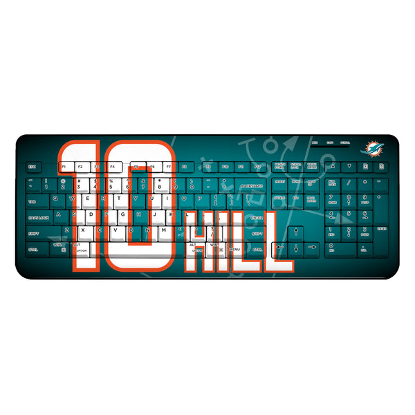 Tyreek Hill Miami Dolphins 10 Ready Wireless USB Keyboard