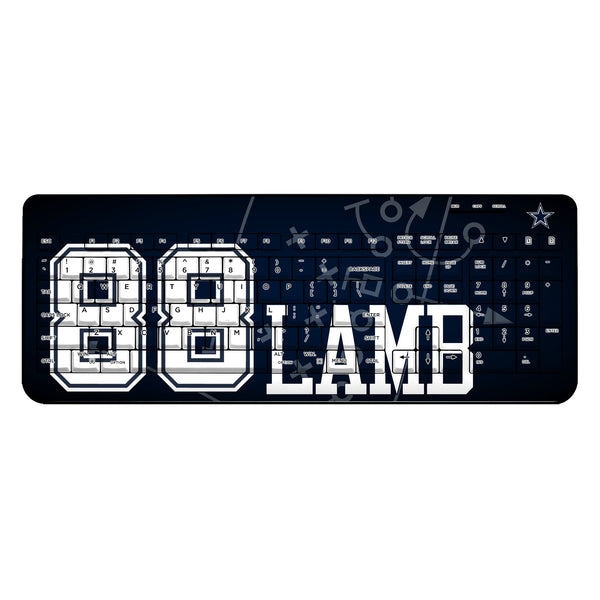 CeeDee Lamb Dallas Cowboys 88 Ready Wireless USB Keyboard