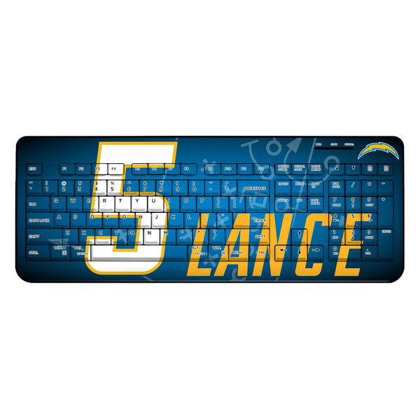 Trey Lance Los Angeles Chargers 5 Game Tactic Wireless USB Keyboard