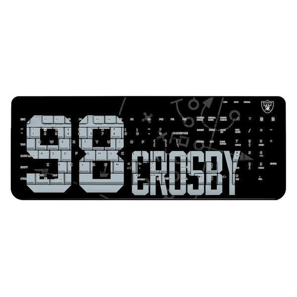 Maxx Crosby Las Vegas Raiders 98 Ready Wireless USB Keyboard