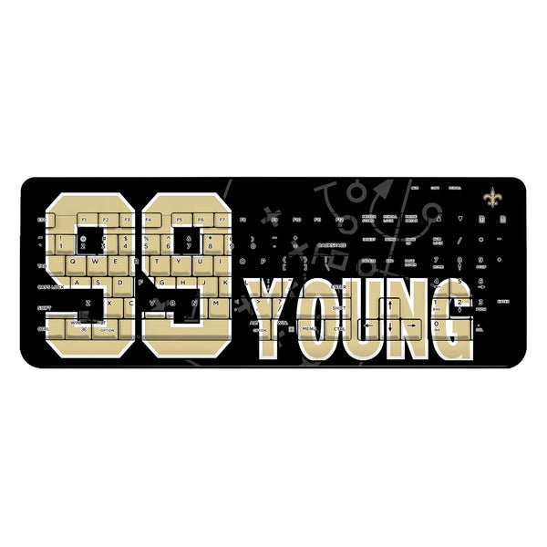 Chase Young New Orleans Saints 99 Ready Wireless USB Keyboard