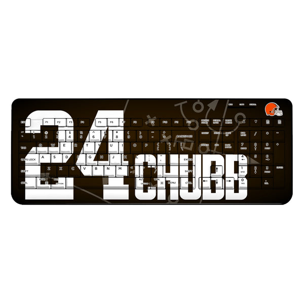 Nick Chubb Cleveland Browns 24 Ready Wireless USB Keyboard