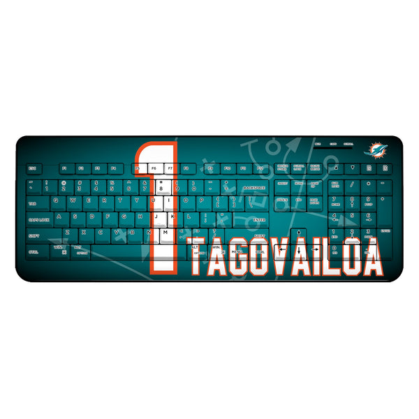 Tua Tagovailoa Miami Dolphins 1 Ready Wireless USB Keyboard