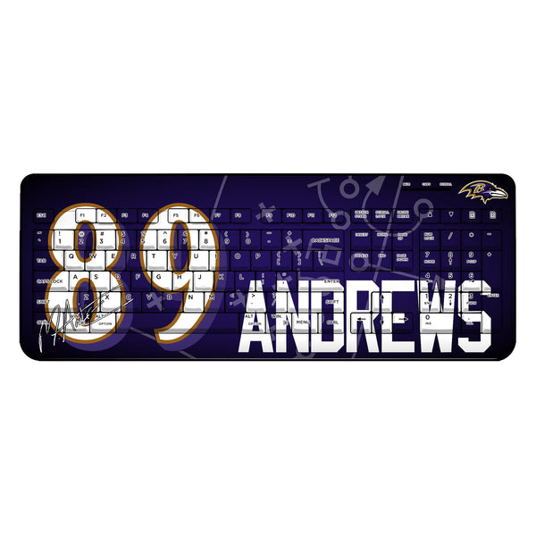 Mark Andrews Baltimore Ravens 89 Ready Wireless USB Keyboard
