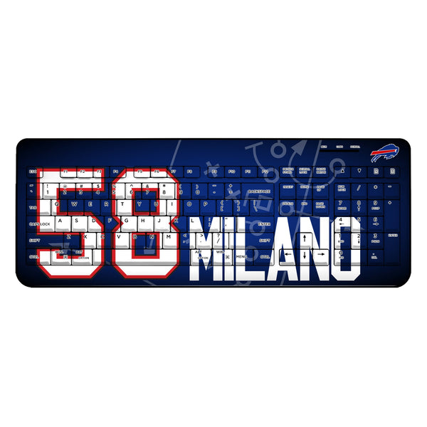 Matt Milano Buffalo Bills 58 Ready Wireless USB Keyboard
