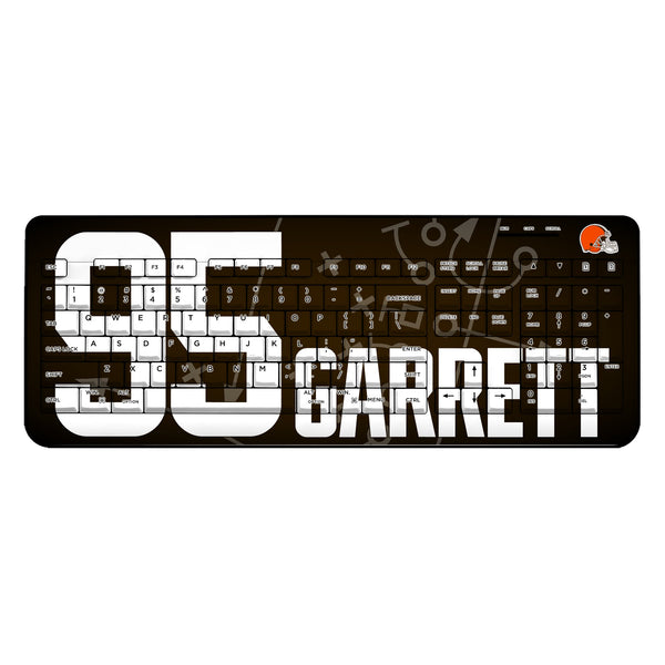 Myles Garrett Cleveland Browns 95 Ready Wireless USB Keyboard