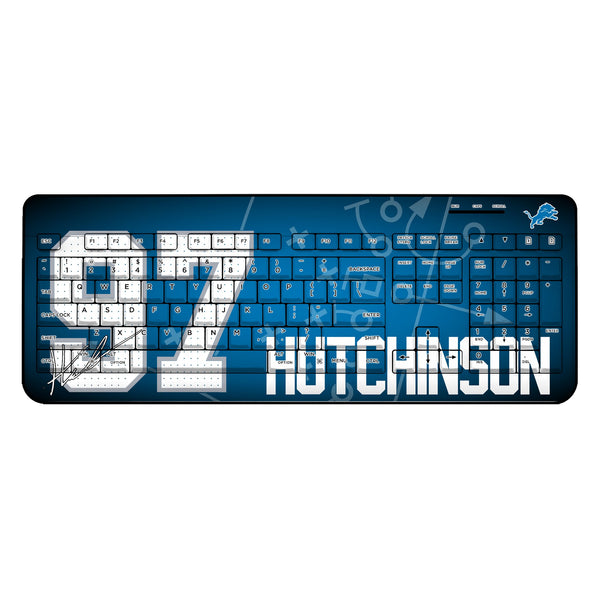 Aidan Hutchinson Detroit Lions 97 Ready Wireless USB Keyboard