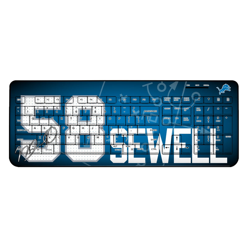 Penei Sewell Detroit Lions 58 Ready Wireless USB Keyboard
