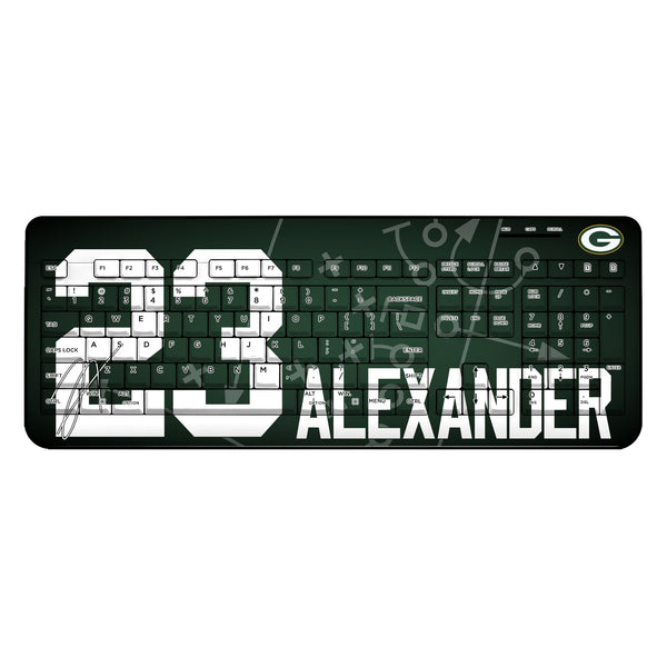 Jaire Alexander Green Bay Packers 23 Ready Wireless USB Keyboard
