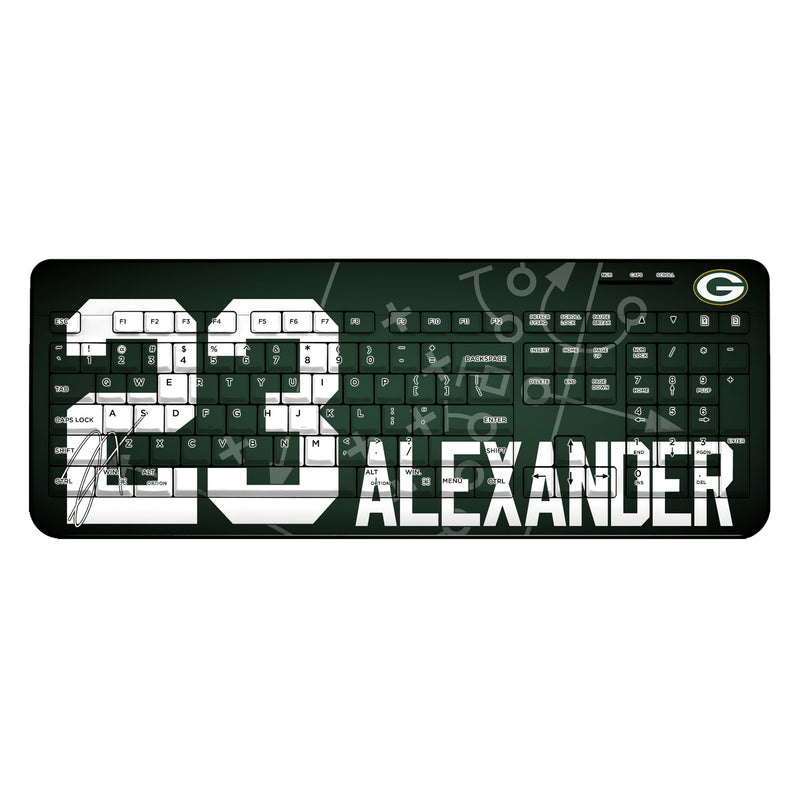 Jaire Alexander Green Bay Packers 23 Ready Wireless USB Keyboard