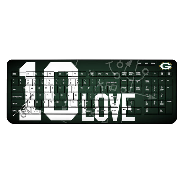 Jordan Love Green Bay Packers 10 Ready Wireless USB Keyboard