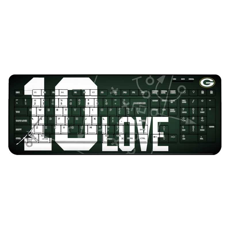 Jordan Love Green Bay Packers 10 Ready Wireless USB Keyboard
