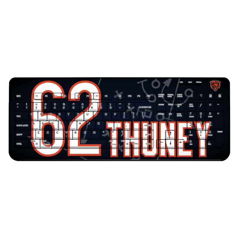 Joe Thuney Chicago Bears 62 Game Tactic Wireless USB Keyboard