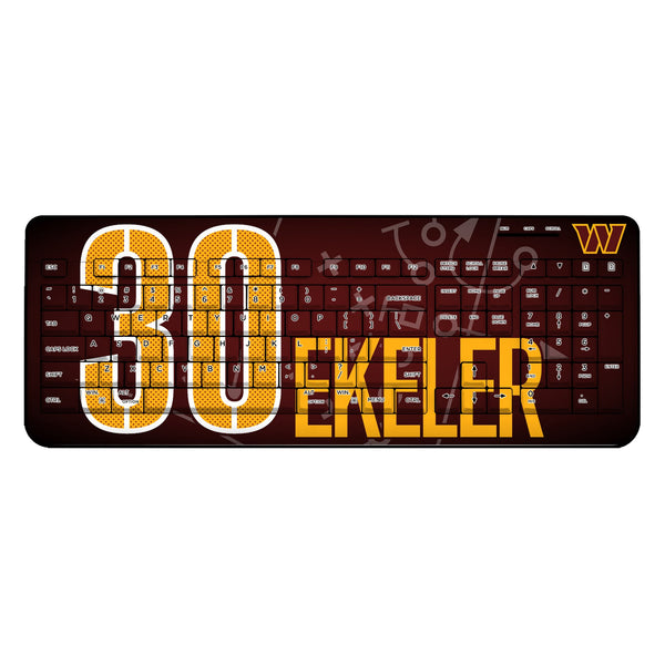 Austin Ekeler Washington Commanders 30 Ready Wireless USB Keyboard