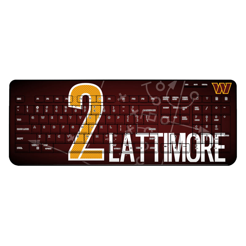 Marshon Lattimore Washington Commanders 2 Game Tactic Wireless USB Keyboard