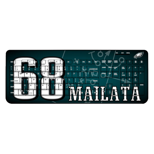 Jordan Mailata Philadelphia Eagles 68 Ready Wireless USB Keyboard