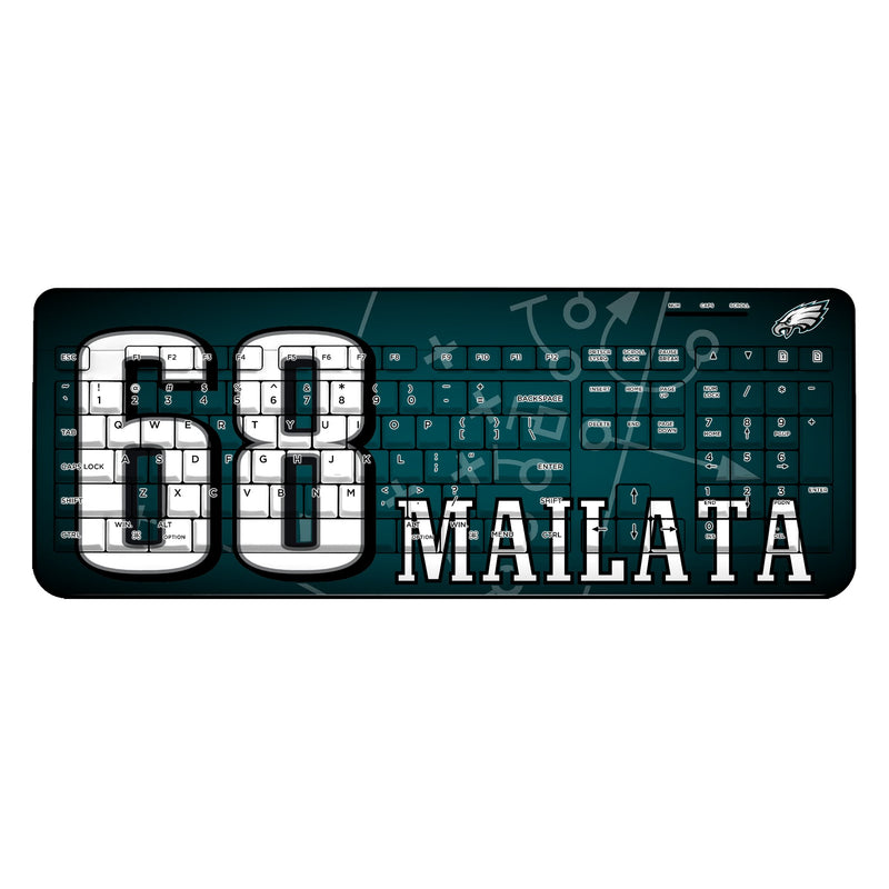 Jordan Mailata Philadelphia Eagles 68 Ready Wireless USB Keyboard