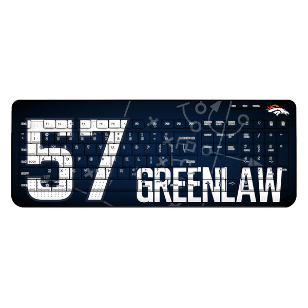 Dre Greenlaw Denver Broncos 57 Game Tactic Wireless USB Keyboard