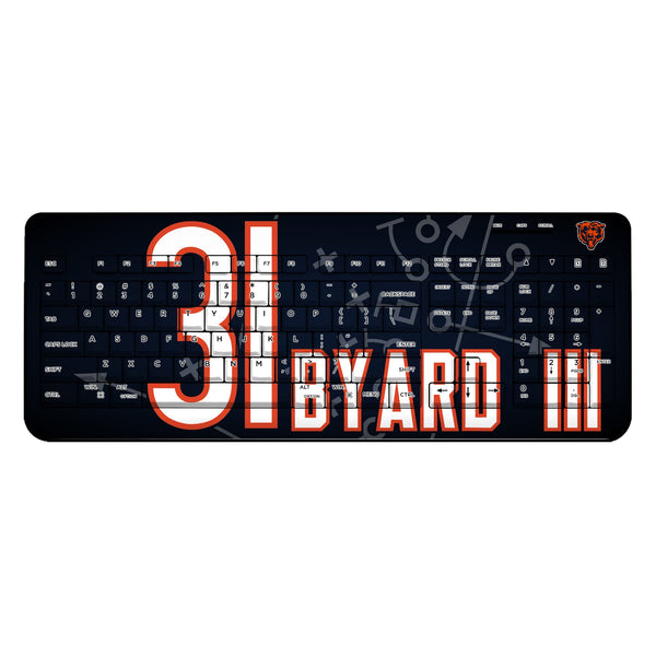 Kevin Byard III Chicago Bears 31 Ready Wireless USB Keyboard