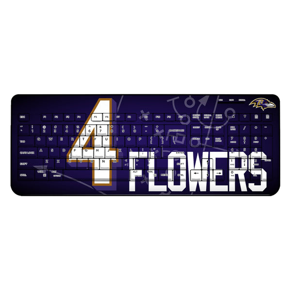 Zay Flowers Baltimore Ravens 4 Ready Wireless USB Keyboard