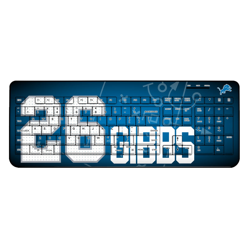 Jahmyr Gibbs Detroit Lions 26 Game Tactic Wireless USB Keyboard
