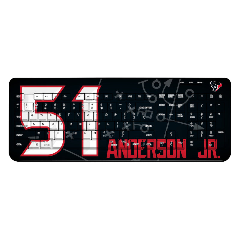 Will Anderson Jr. Houston Texans 51 Ready Wireless USB Keyboard