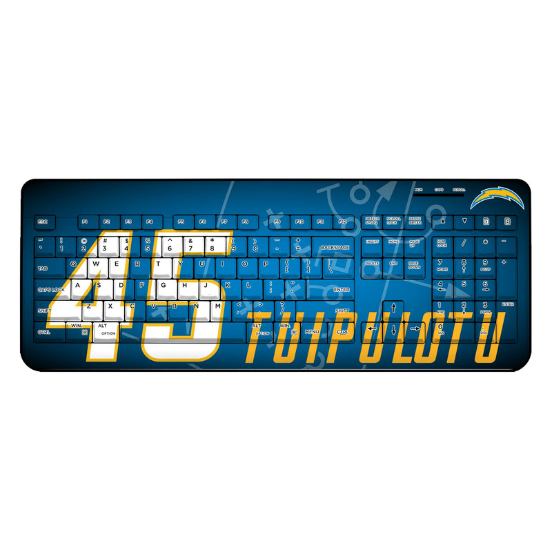 Tuli Tuipulotu Los Angeles Chargers 45 Ready Wireless USB Keyboard