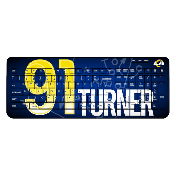 Kobie Turner Los Angeles Rams 91 Ready Wireless USB Keyboard