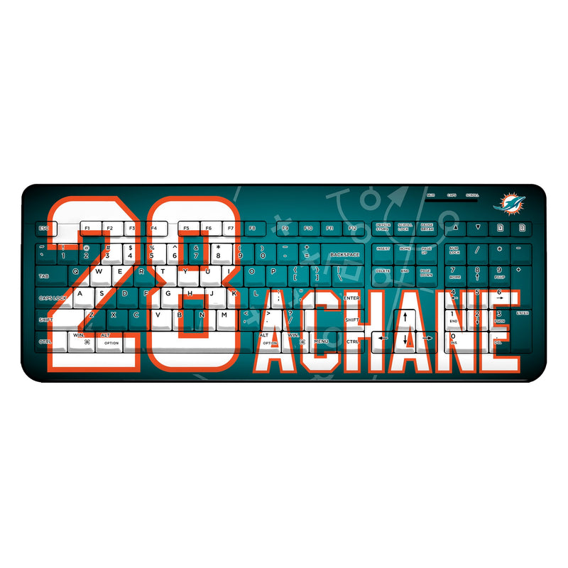De'Von Achane Miami Dolphins 28 Ready Wireless USB Keyboard
