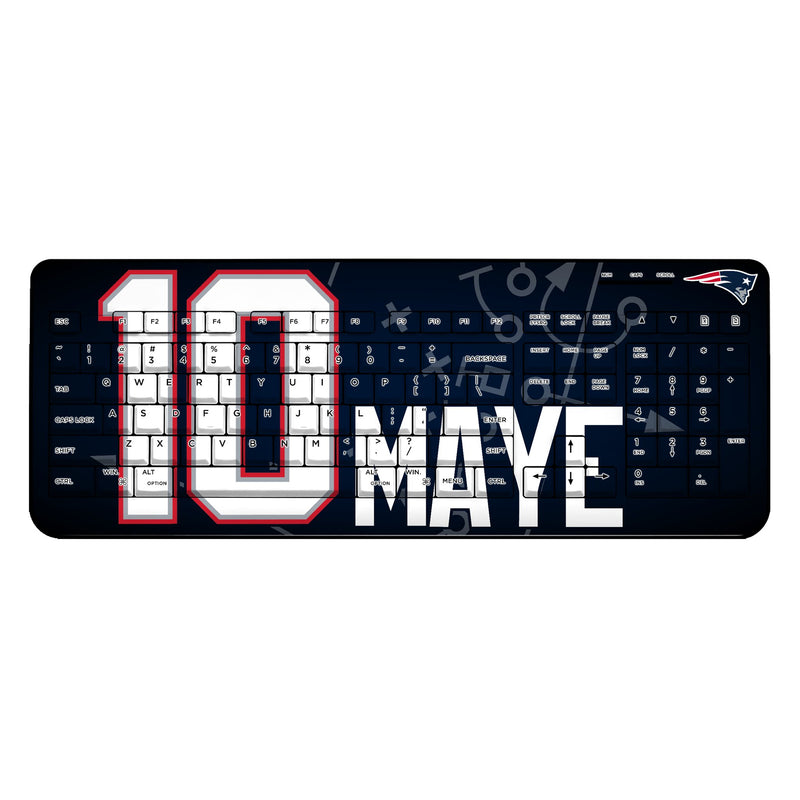 Drake Maye New England Patriots 10 Ready Wireless USB Keyboard