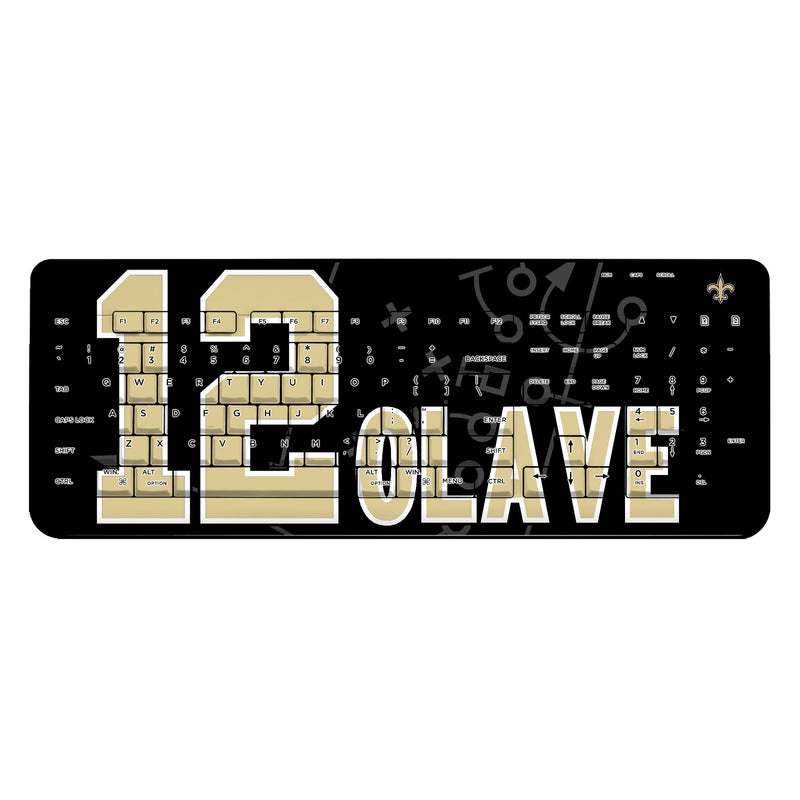 Chris Olave New Orleans Saints 12 Ready Wireless USB Keyboard