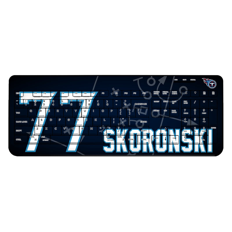 Peter Skoronski Tennessee Titans 77 Ready Wireless USB Keyboard