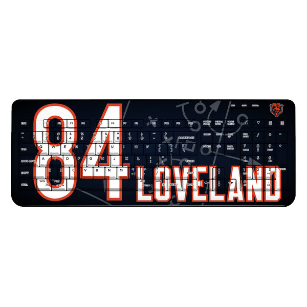 Colston Loveland Chicago Bears 84 Game Tactic Wireless USB Keyboard