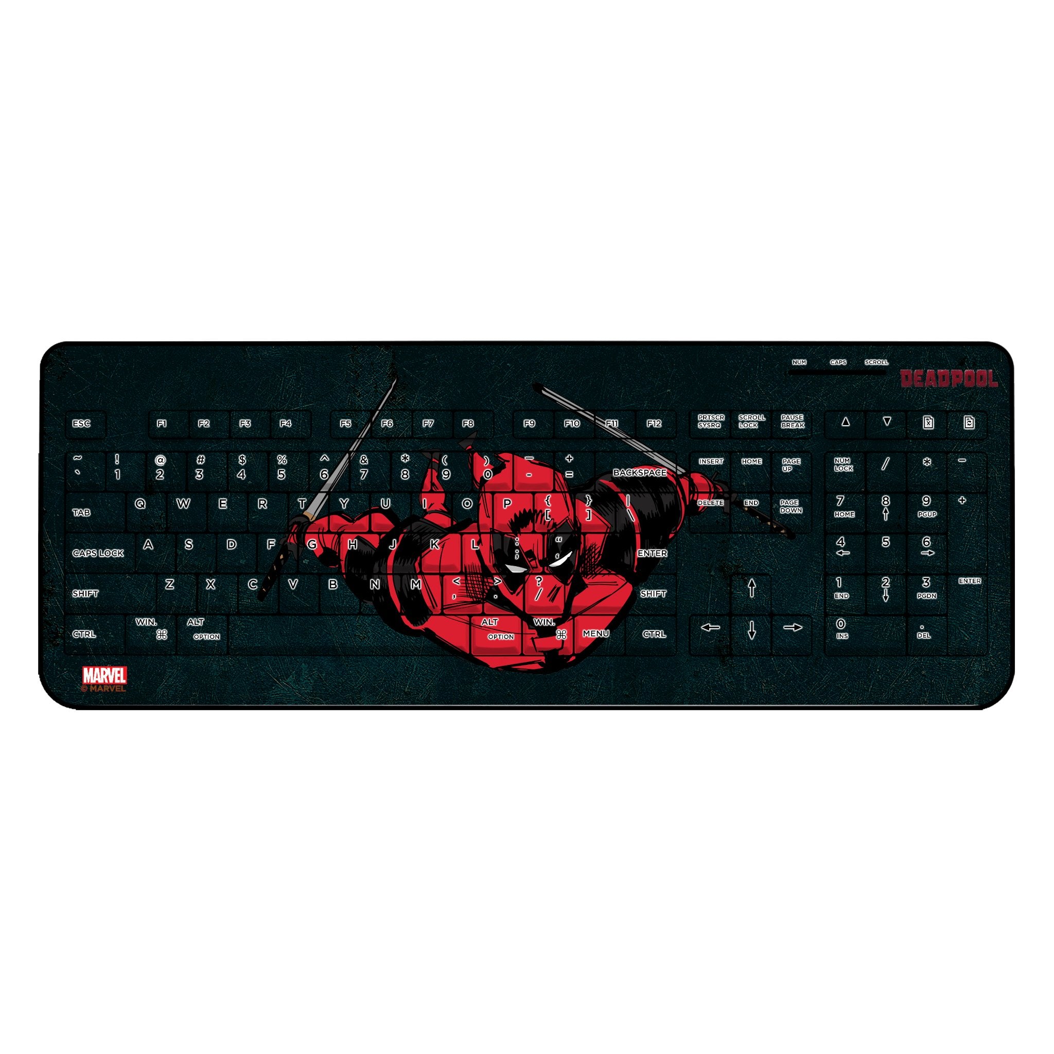 Marvel Deadpool Badge  Wireless USB Keyboard