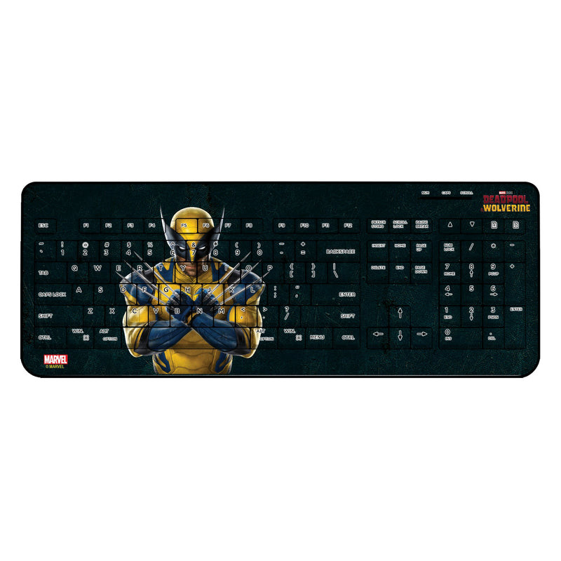 Marvel Deadpool Wolverine Badge Wireless USB Keyboard